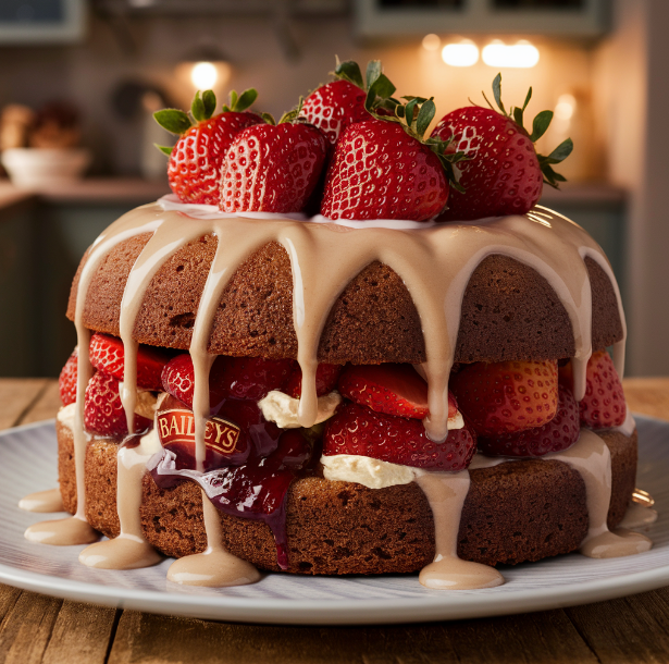 Indulge in the Blissful Delight of Baileys Strawberries & Cream Pound Cake