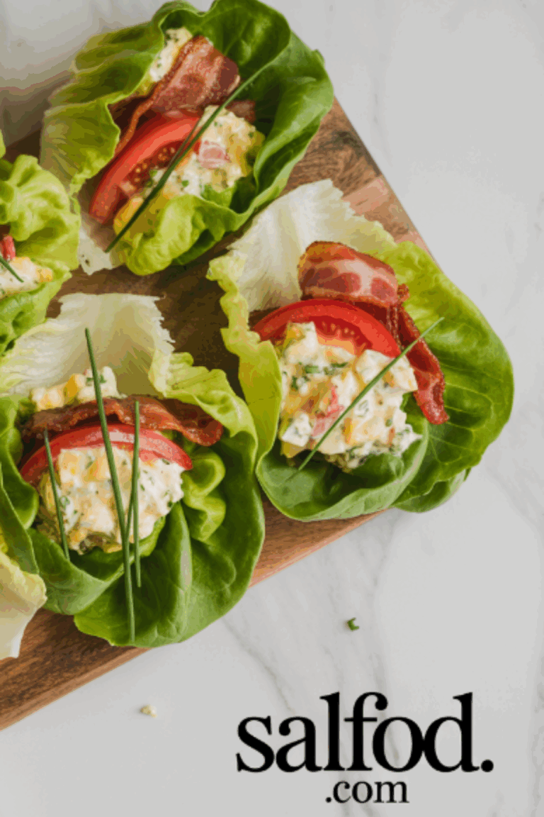 BLT Egg Salad Lettuce Wraps