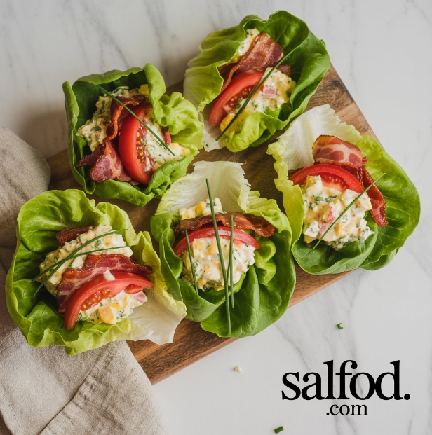 BLT Egg Salad Lettuce Wraps