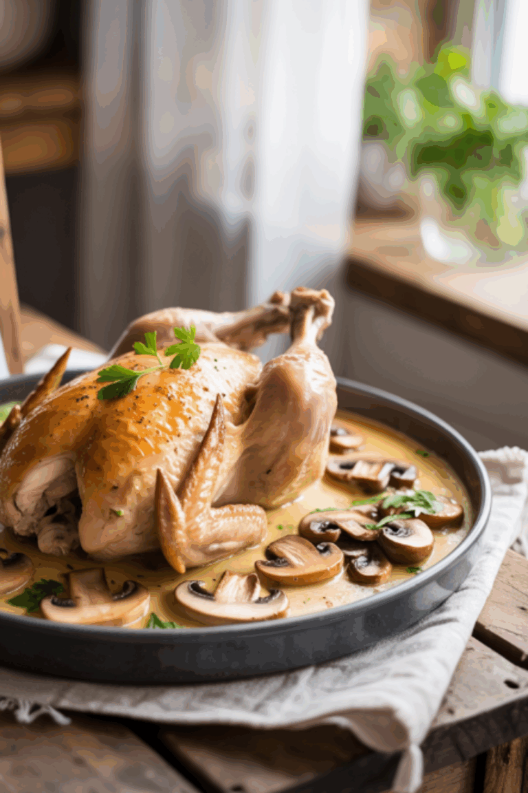 Black Pepper Chicken with Mushrooms Recipe