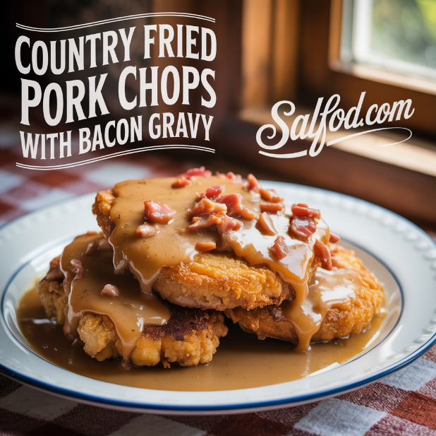 Country Fried Pork Chops with Bacon Gravy