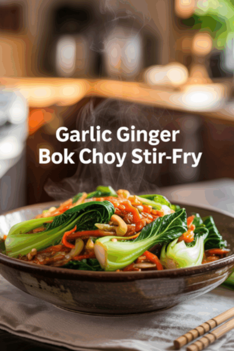 Garlic Ginger Bok Choy Stir-Fry