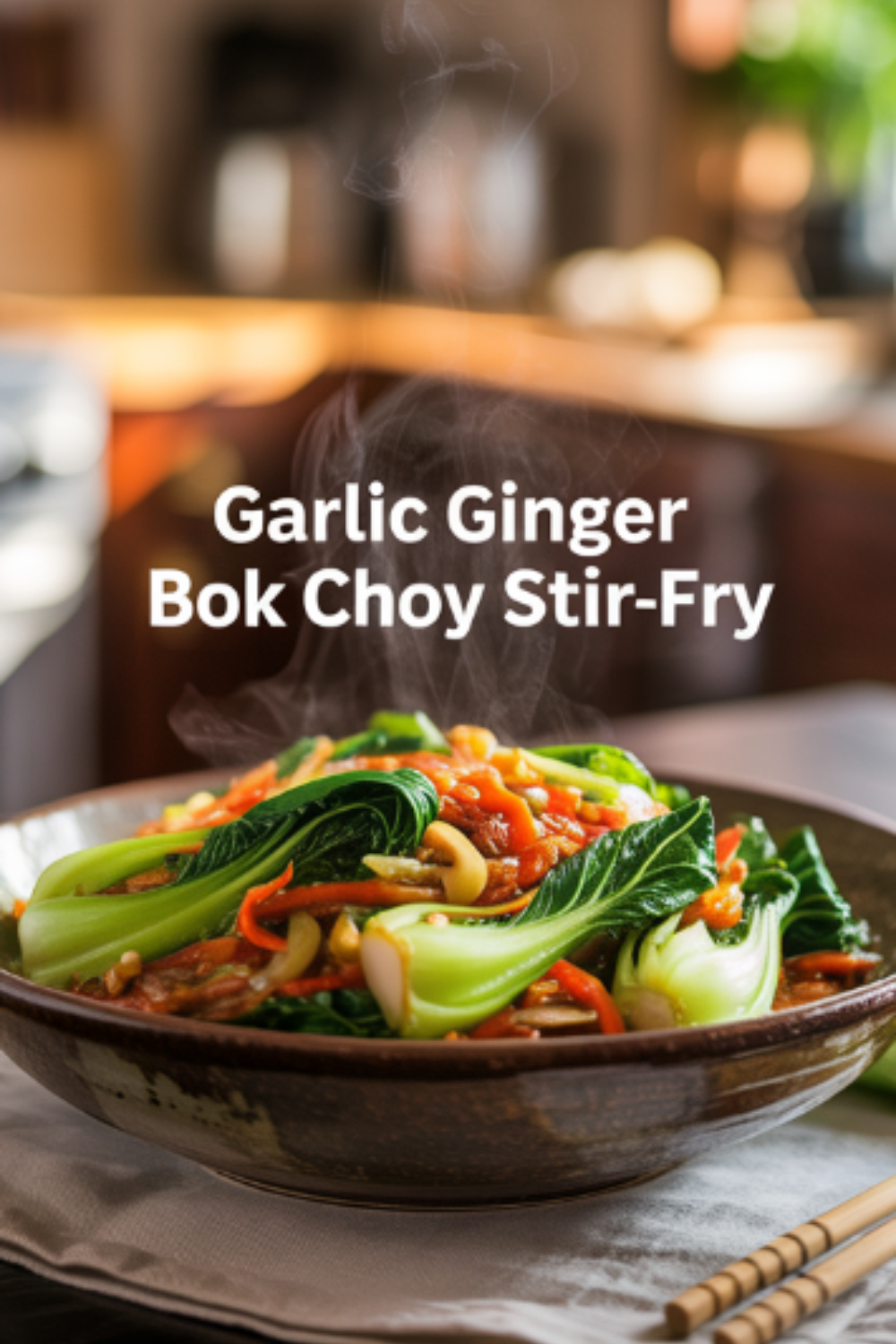 Garlic Ginger Bok Choy Stir-Fry