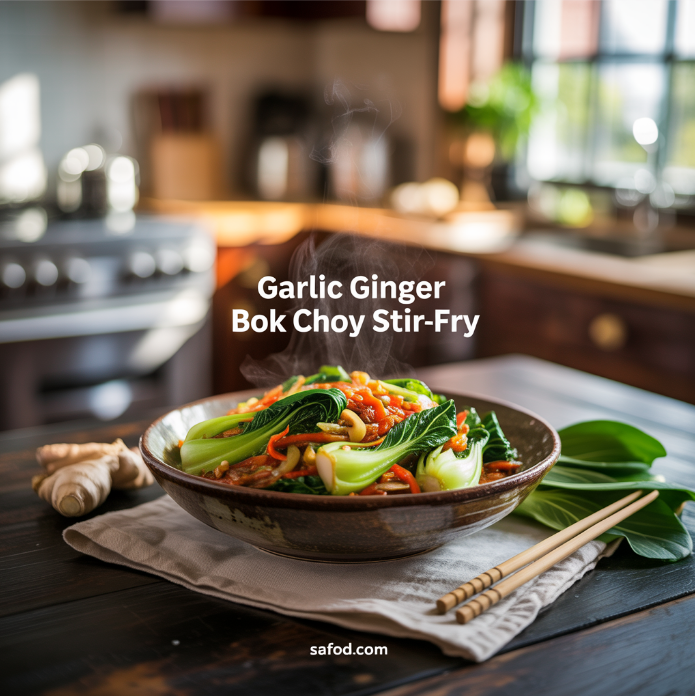 Garlic Ginger Bok Choy Stir-Fry