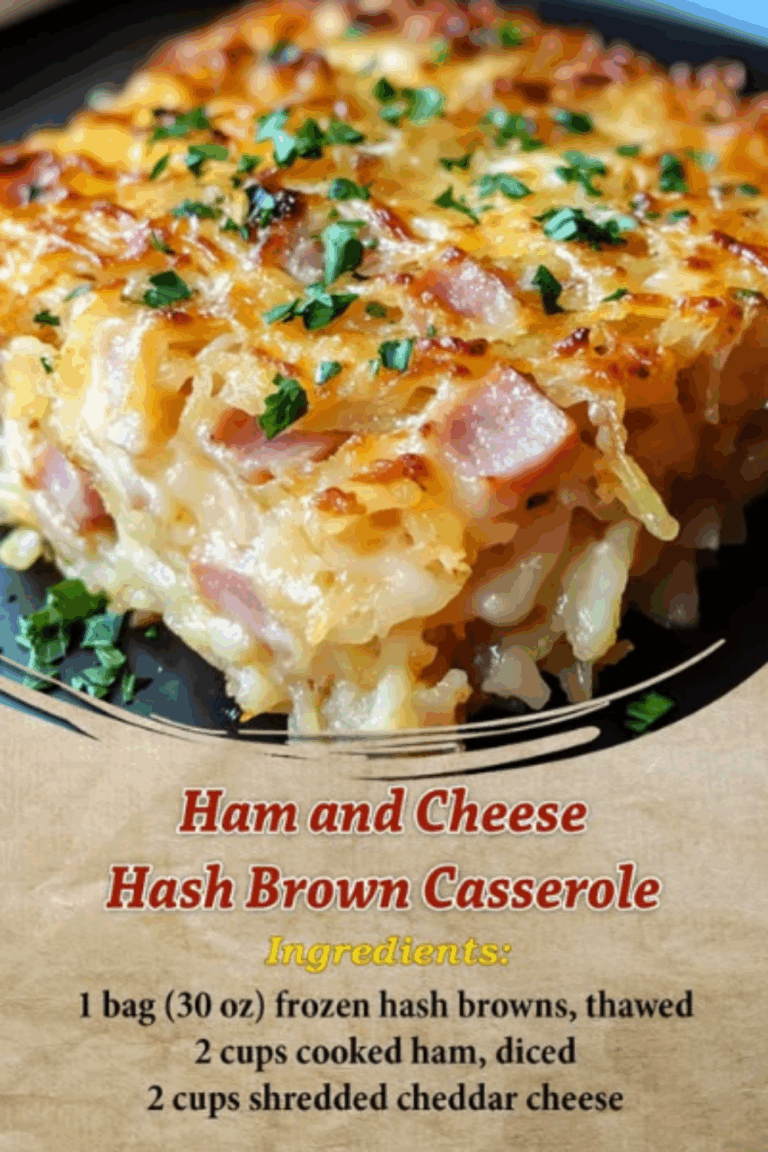 Ham and Cheese Hash Brown Casserole
