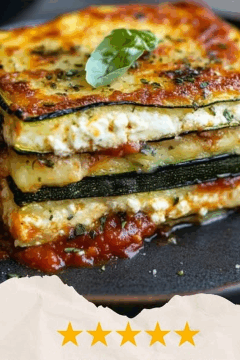 Layered Zucchini Ricotta Melts with Marinara