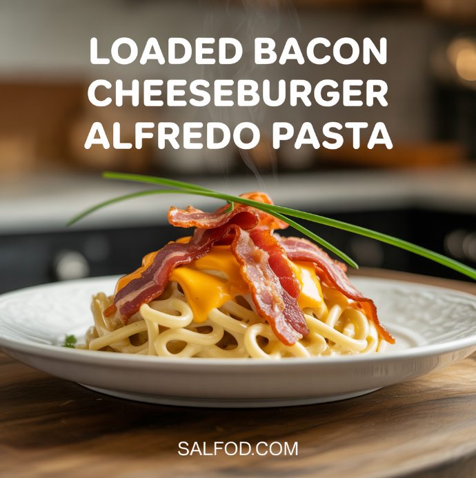 Loaded Bacon Cheeseburger Alfredo Pasta A Decadent Delight