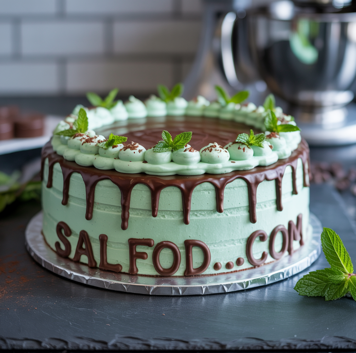 Mint Chocolate Fudge Cheesecake Cake