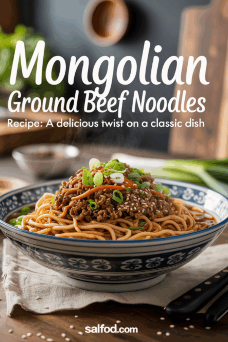 Mongolian Ground Beef Noodles Recipe