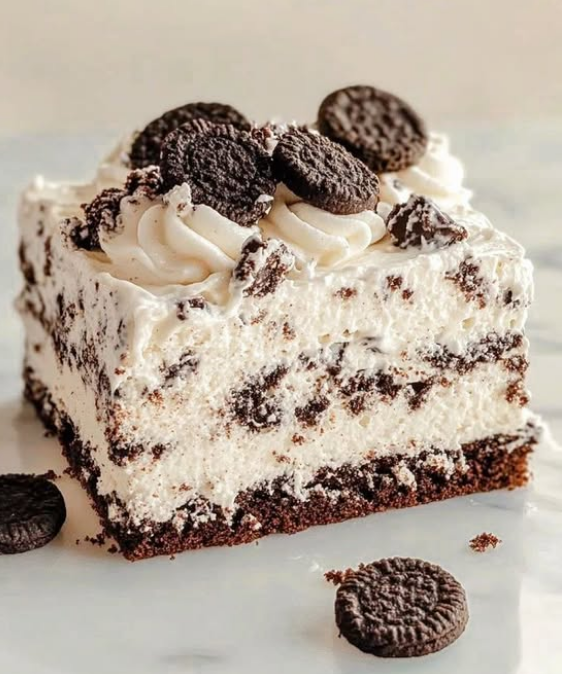 SUMMER OREO ICE BOX CAKE