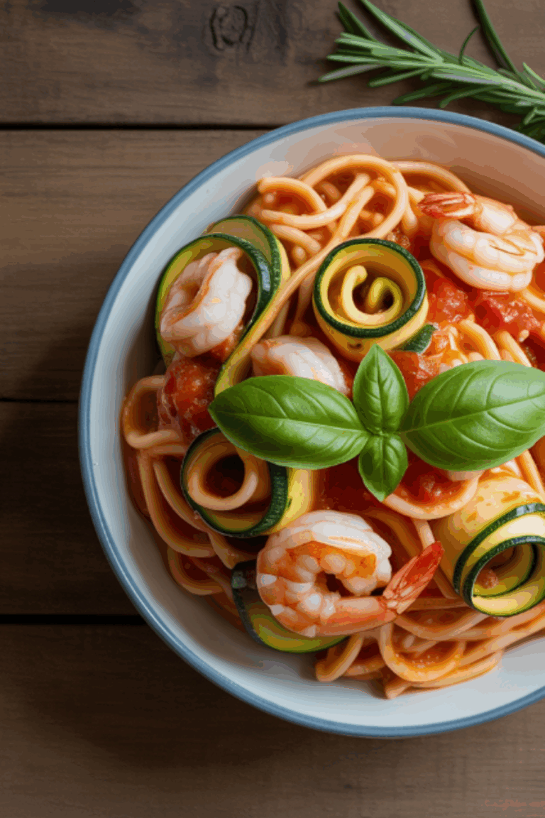Shrimp Pasta with Tomato and Zucchini A Delicious and Healthy Delight