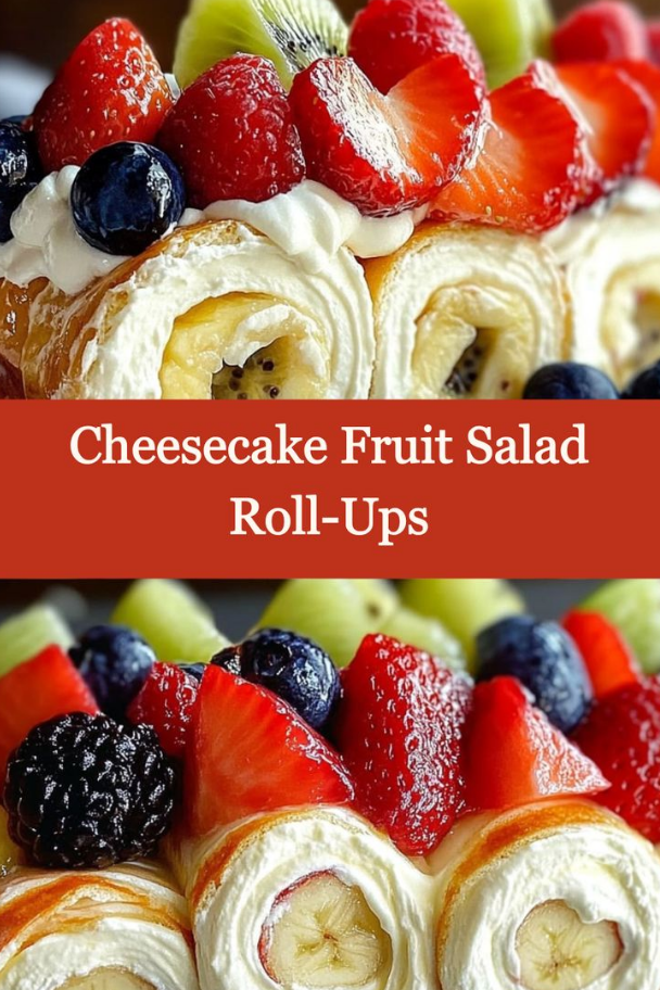 Cheesecake Fruit Salad Roll-Ups
