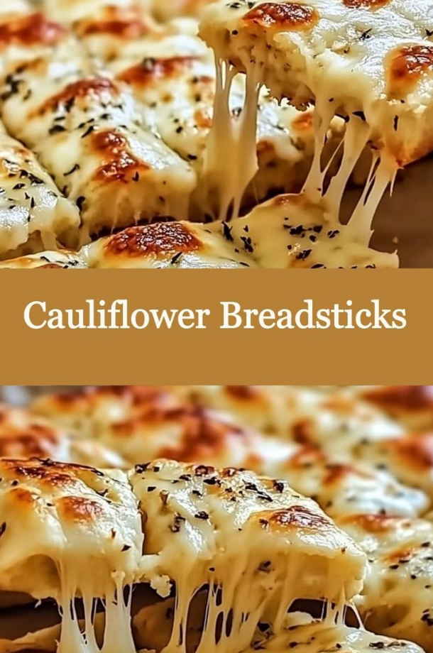 Cheesy Cauliflower Breadsticks