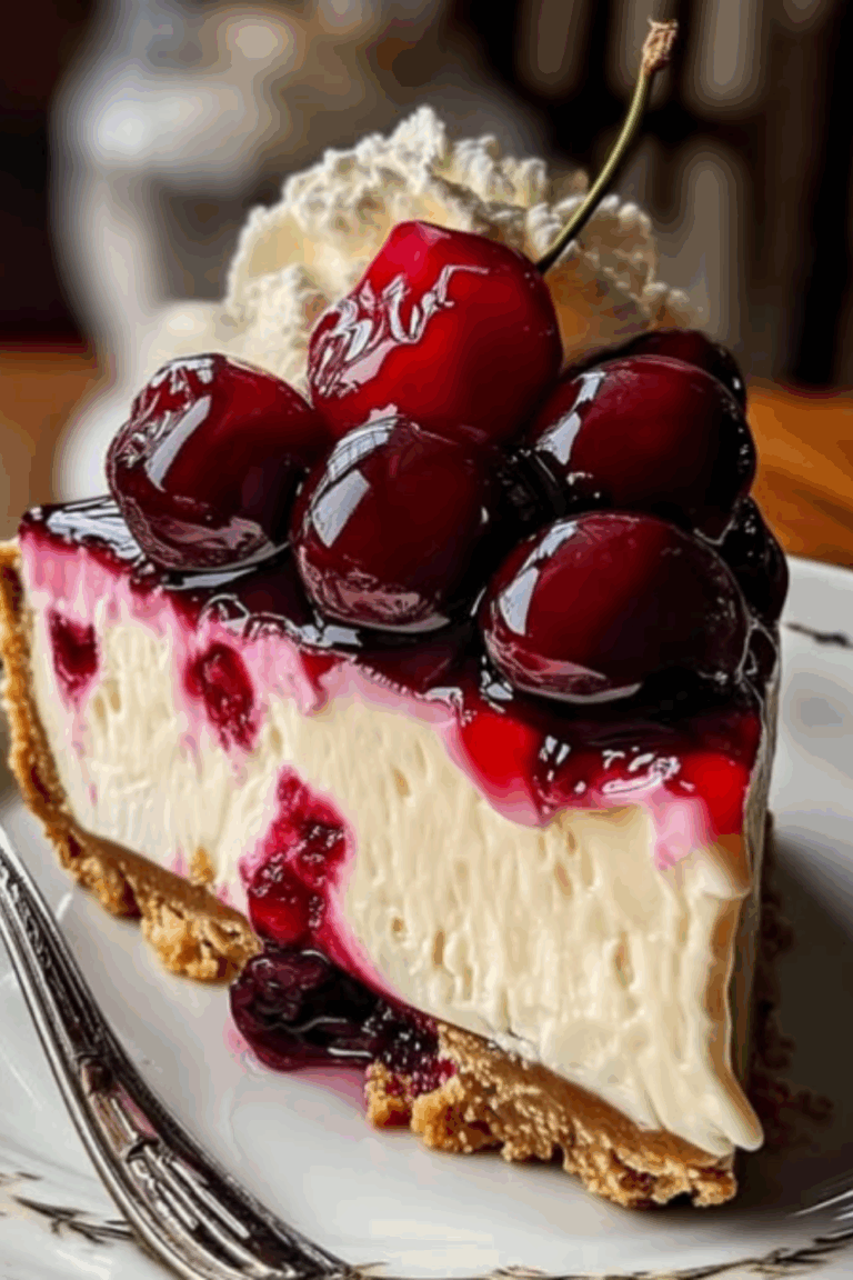 Elegant Cherry Cheesecake A Delightful Dessert Experience