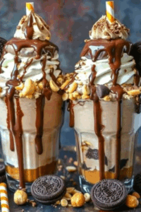 Indulge in Delicious Chocolate Peanut Butter Milkshakes