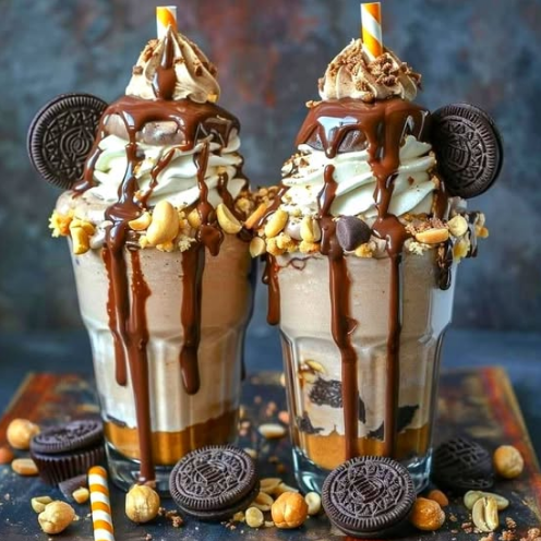 Indulge in Delicious Chocolate Peanut Butter Milkshakes