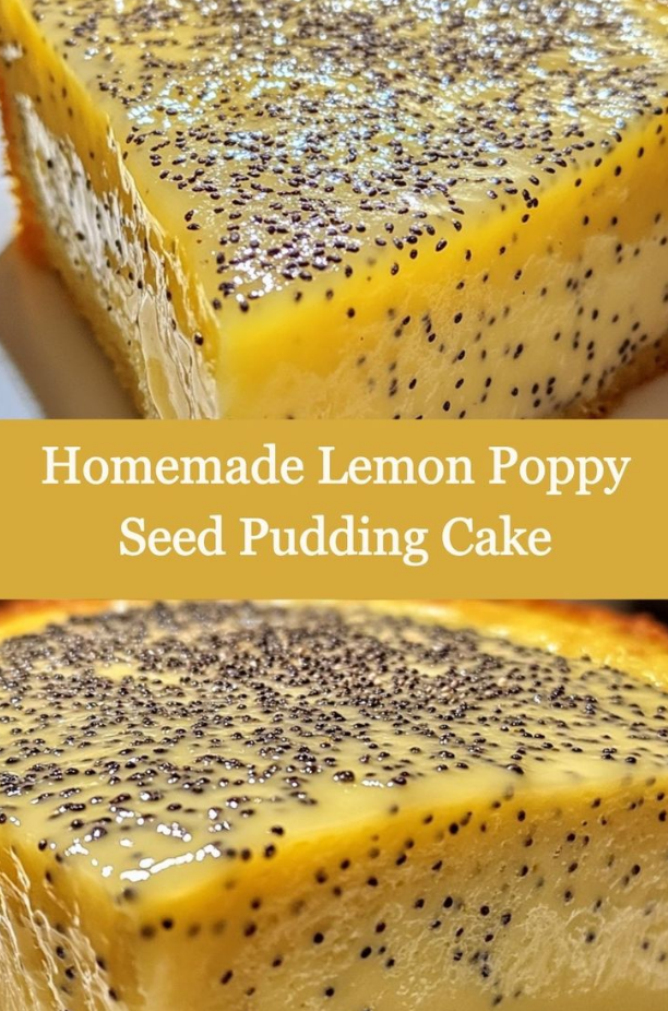 Lemon Poppy Seed Pudding Cake