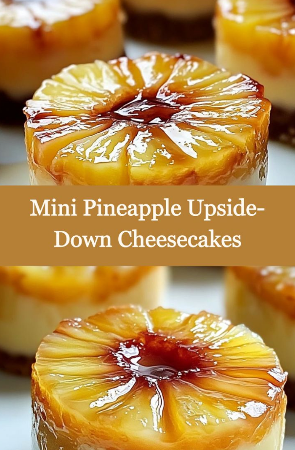 Mini Pineapple Upside-Down Cheesecakes Sweet