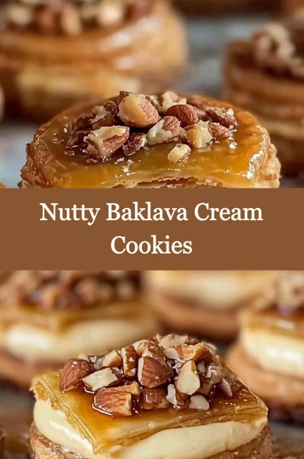 Nutty Baklava Cream Cookies