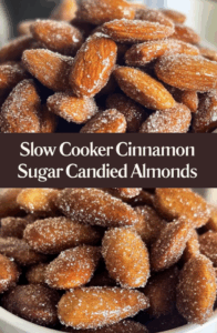 Slow Cooker Cinnamon Sugar Candied Almonds