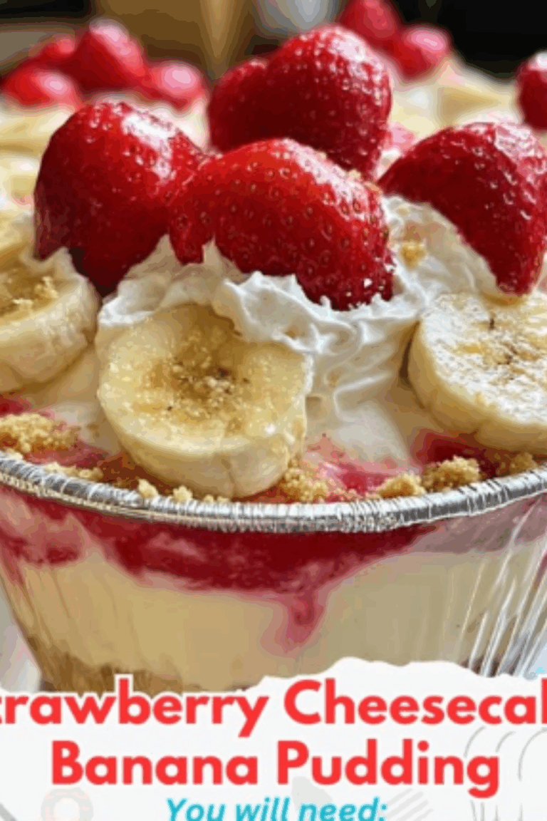Strawberry Cheesecake Banana Pudding