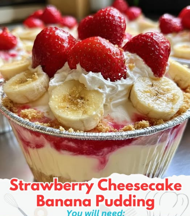 Strawberry Cheesecake Banana Pudding