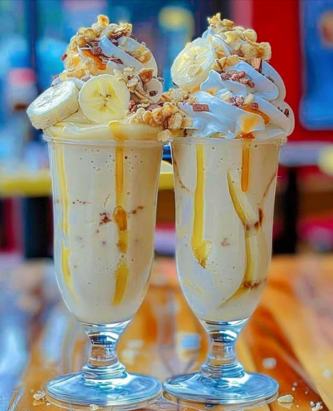 Ultimate Banana Split Milkshakes A Creamy Delight