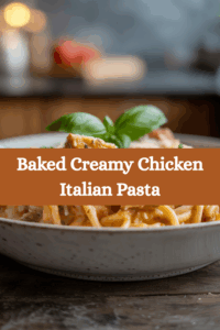 Baked Creamy Chicken Italian Pasta