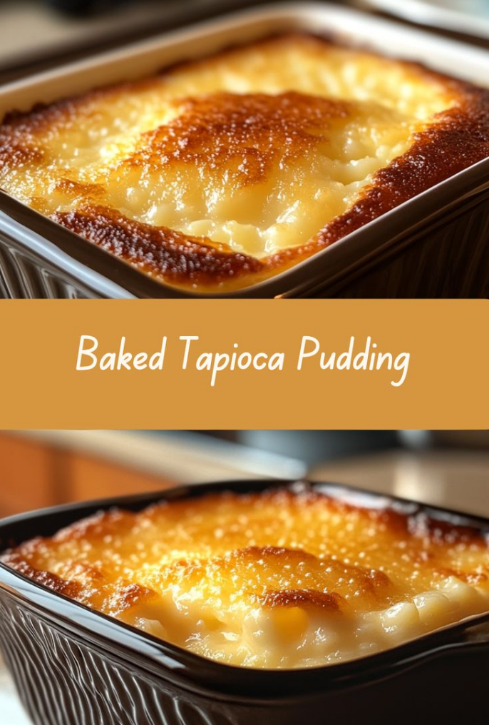 Baked Tapioca Pudding with Buttery Crust