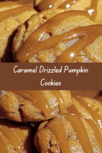 Caramel Drizzled Pumpkin Cookies