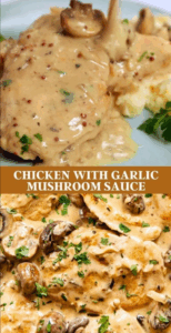 Chicken with Garlic Mushroom Sauce