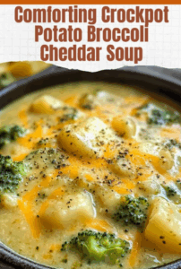 Comforting Crockpot Potato Broccoli Cheddar Soup