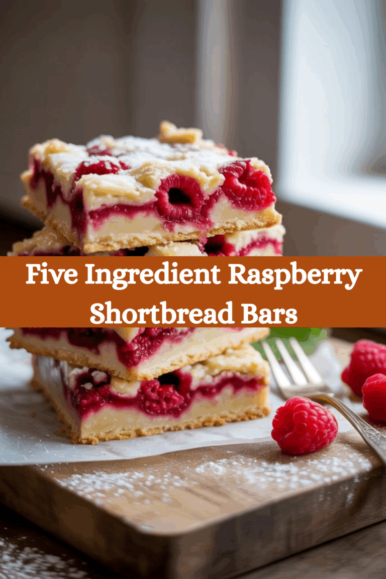 Five Ingredient Raspberry Shortbread Bars