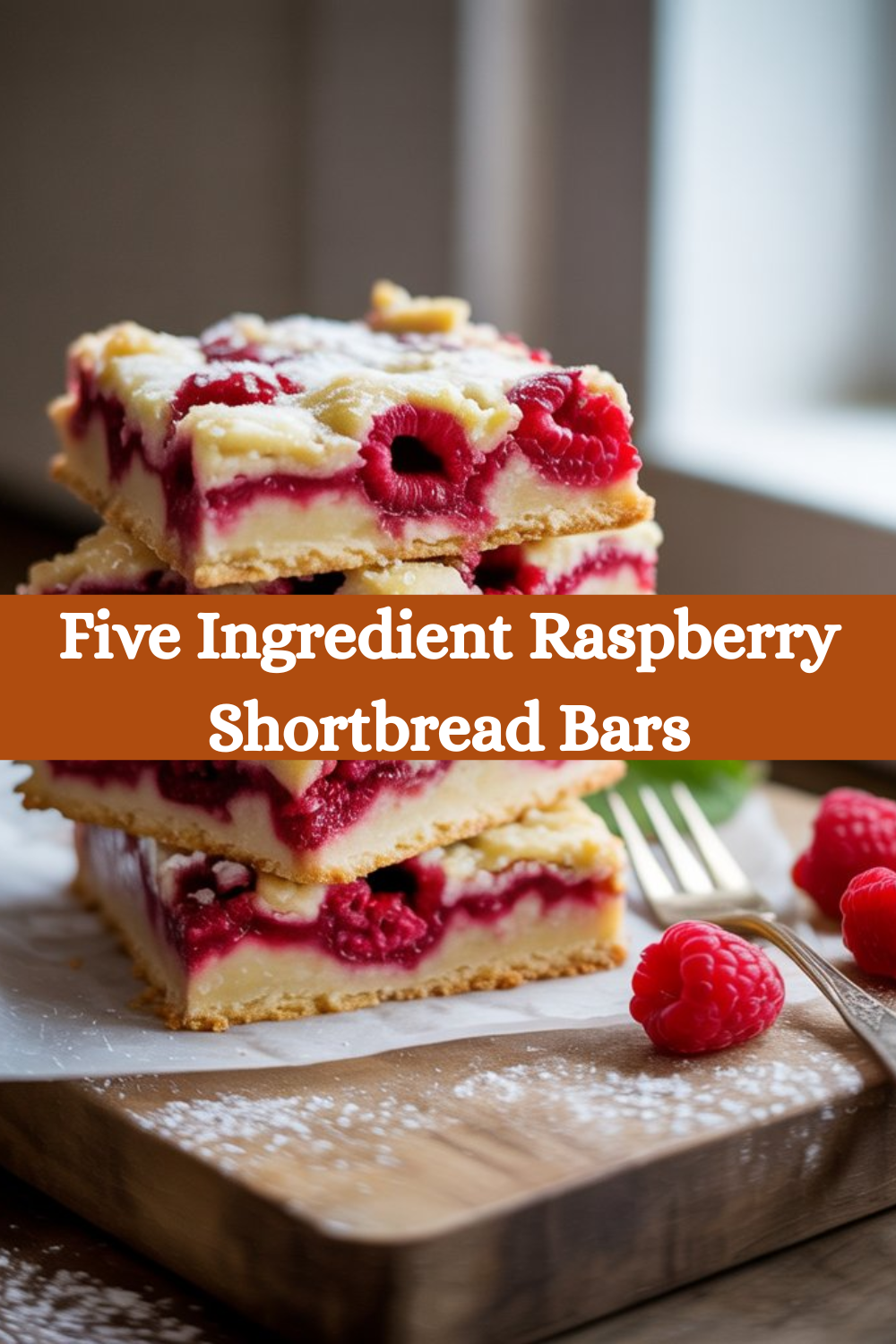Five Ingredient Raspberry Shortbread Bars