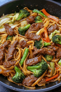 Homemade Beef and Broccoli Lo Mein