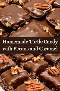 Homemade Turtle Candy with Pecans & Caramel