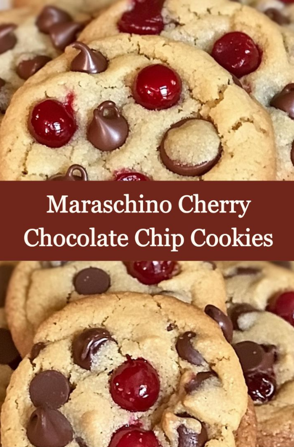 Maraschino Cherry Chocolate Chip Cookie Delight