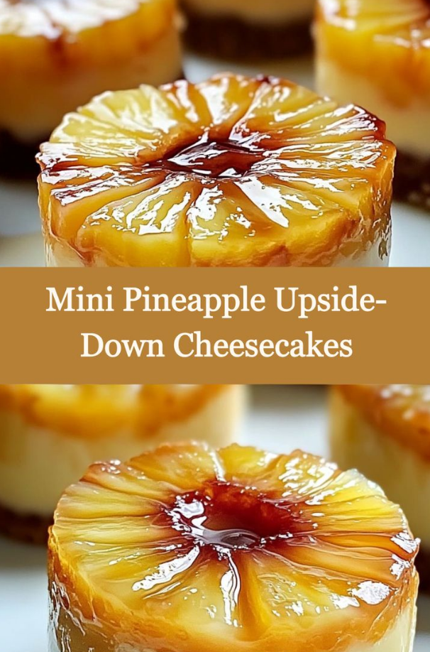 Mini Pineapple Upside-Down Cheesecakes