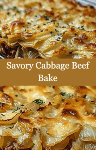 Savory Cabbage Beef Bake