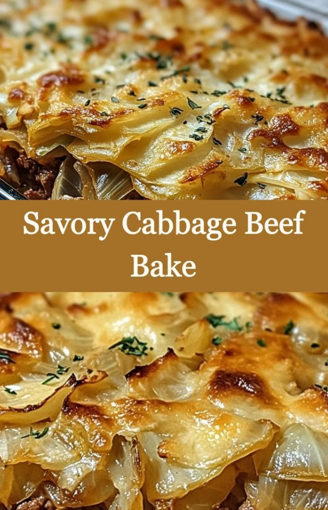 Savory Cabbage Beef Bake