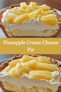 Tropical Pineapple Cream Cheese Pie