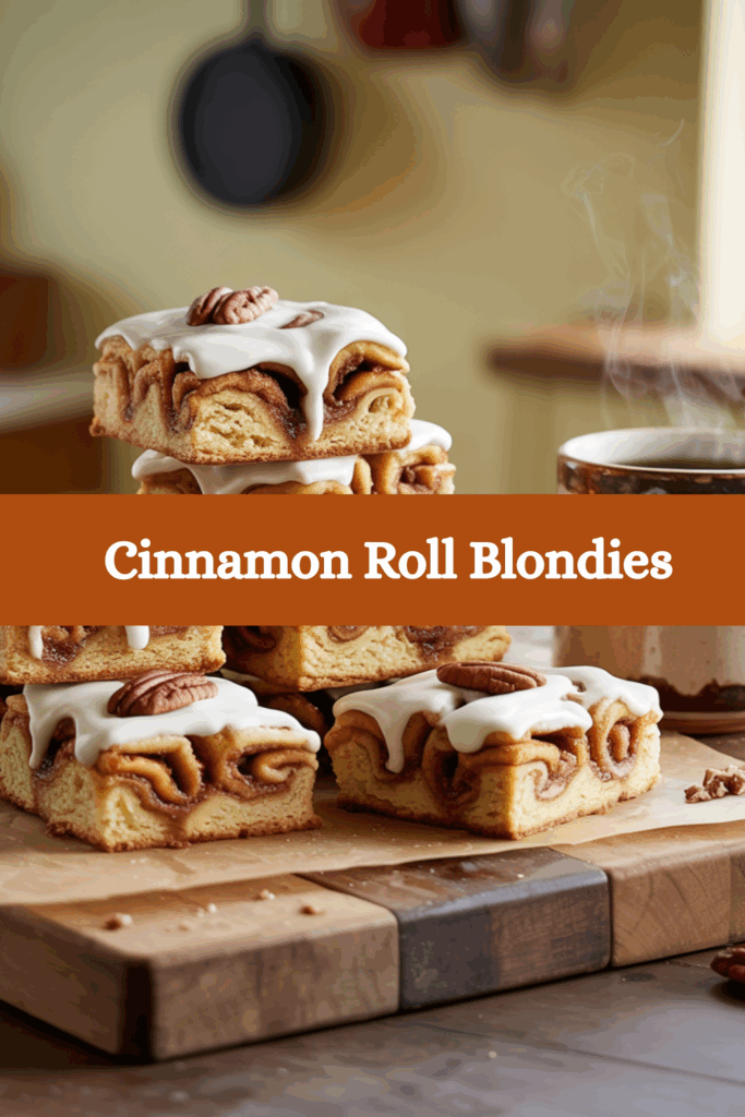 Delicious Cinnamon Roll Blondies