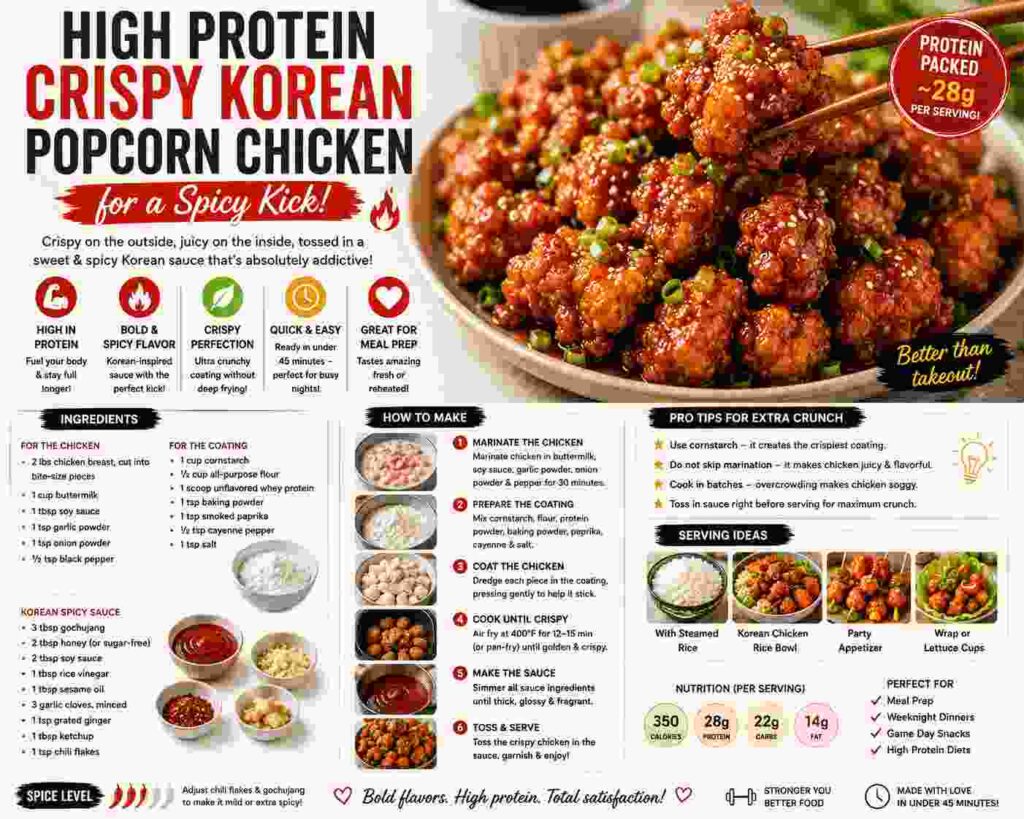 Crispy Korean Popcorn Chicken