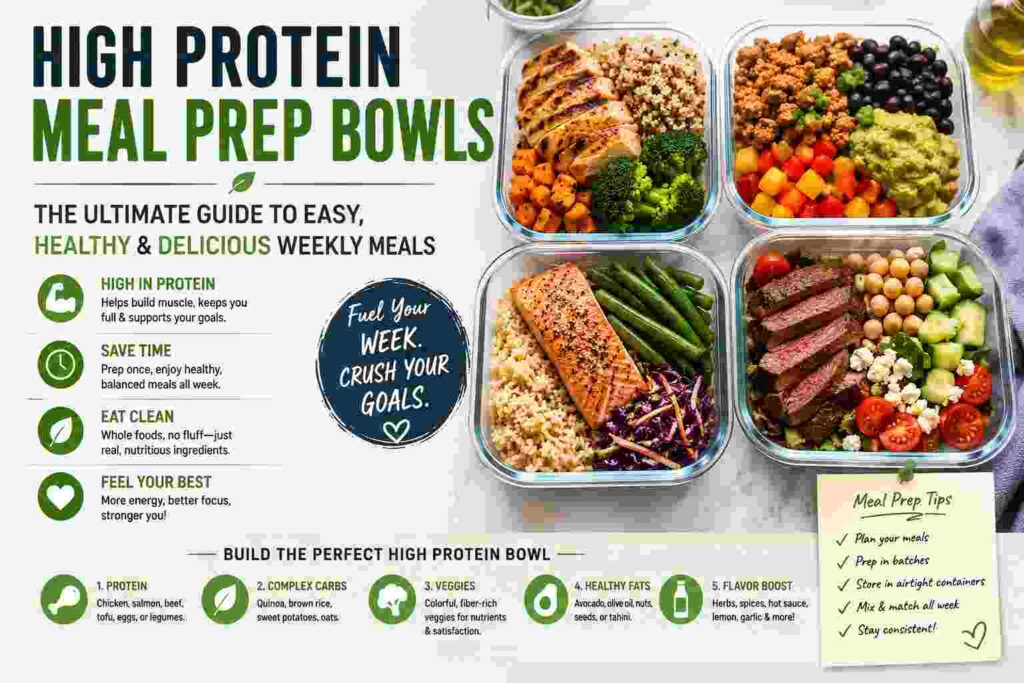 High Protein Meal Prep Bowls