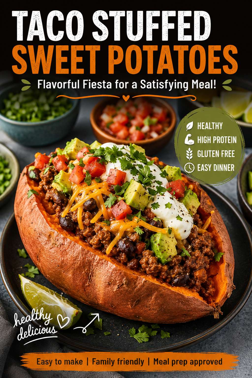 Taco Stuffed Sweet Potatoes Flavorful Fiesta