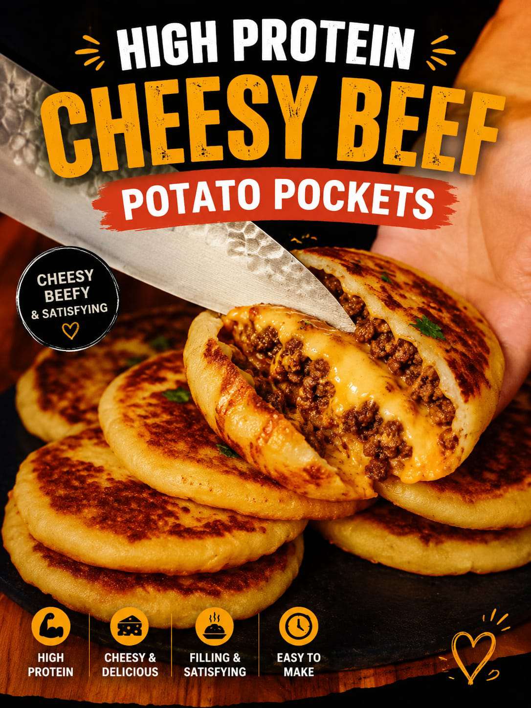 Cheesy Beef Potato Pockets